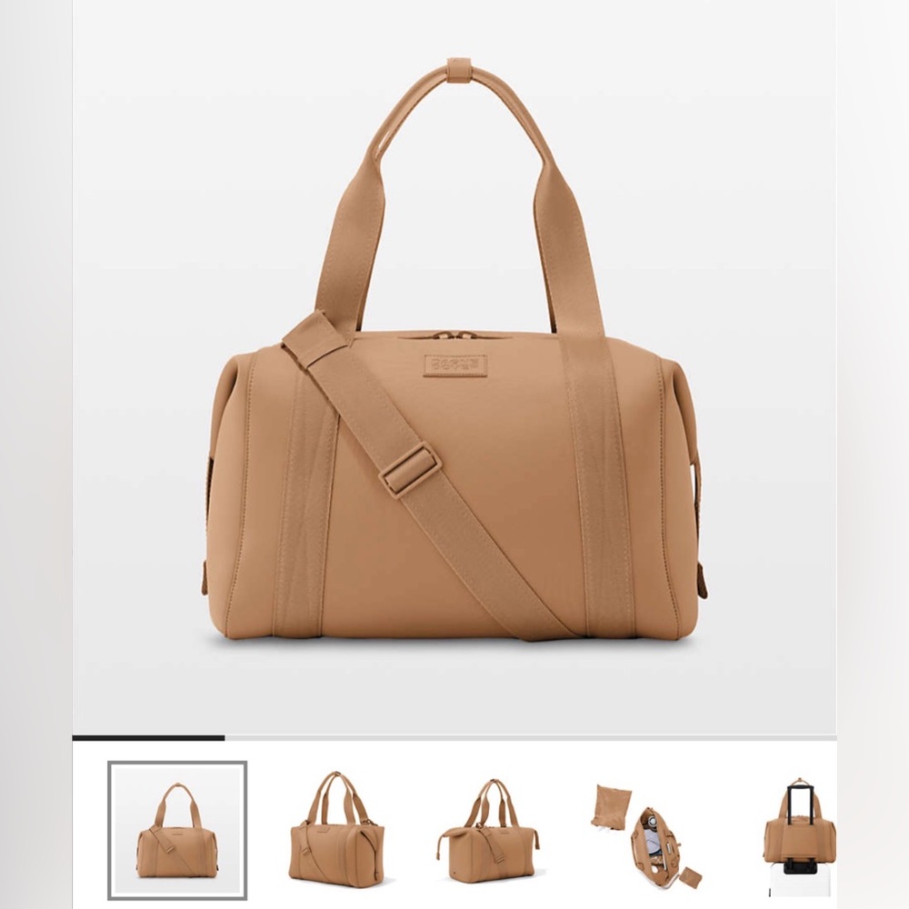 NWT Dagne Dover Langdon Travel Duffel Bag in Camel (Large)